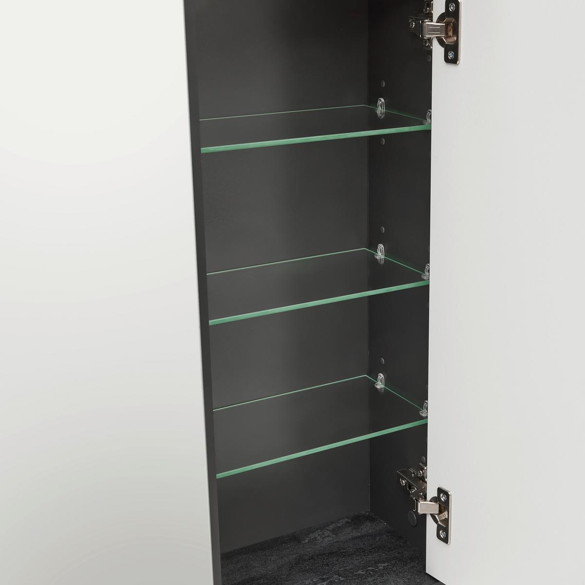 Spiegelschrank Camillo Anthrazit/Schwarz - Schwarz, MODERN, Glas/Holzwerkstoff (110/74/20cm) - Mömax