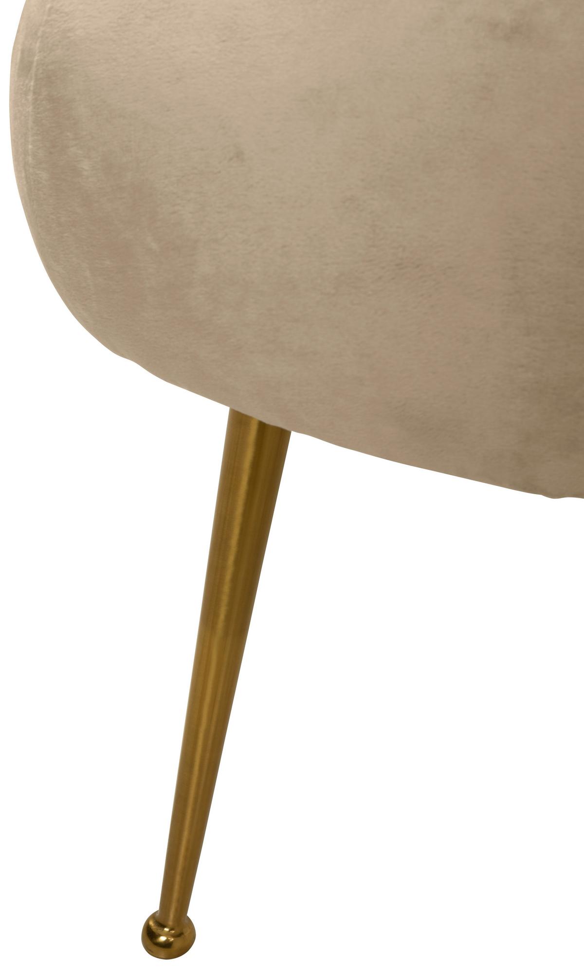 Tabure Cloe - bež/zlatne boje, Konvencionalno, tekstil (54/48/54cm) - Modern Living