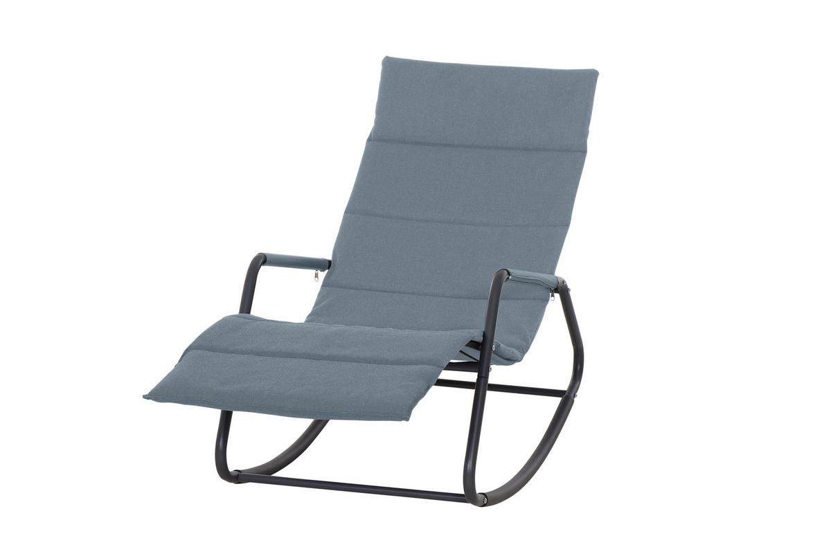 Sienna Garden Relaxliege ca.57x81x143cm Blaugrau - Blaugrau, KONVENTIONELL, Kunststoff/Textil (57/81/143cm) - Siena Garden