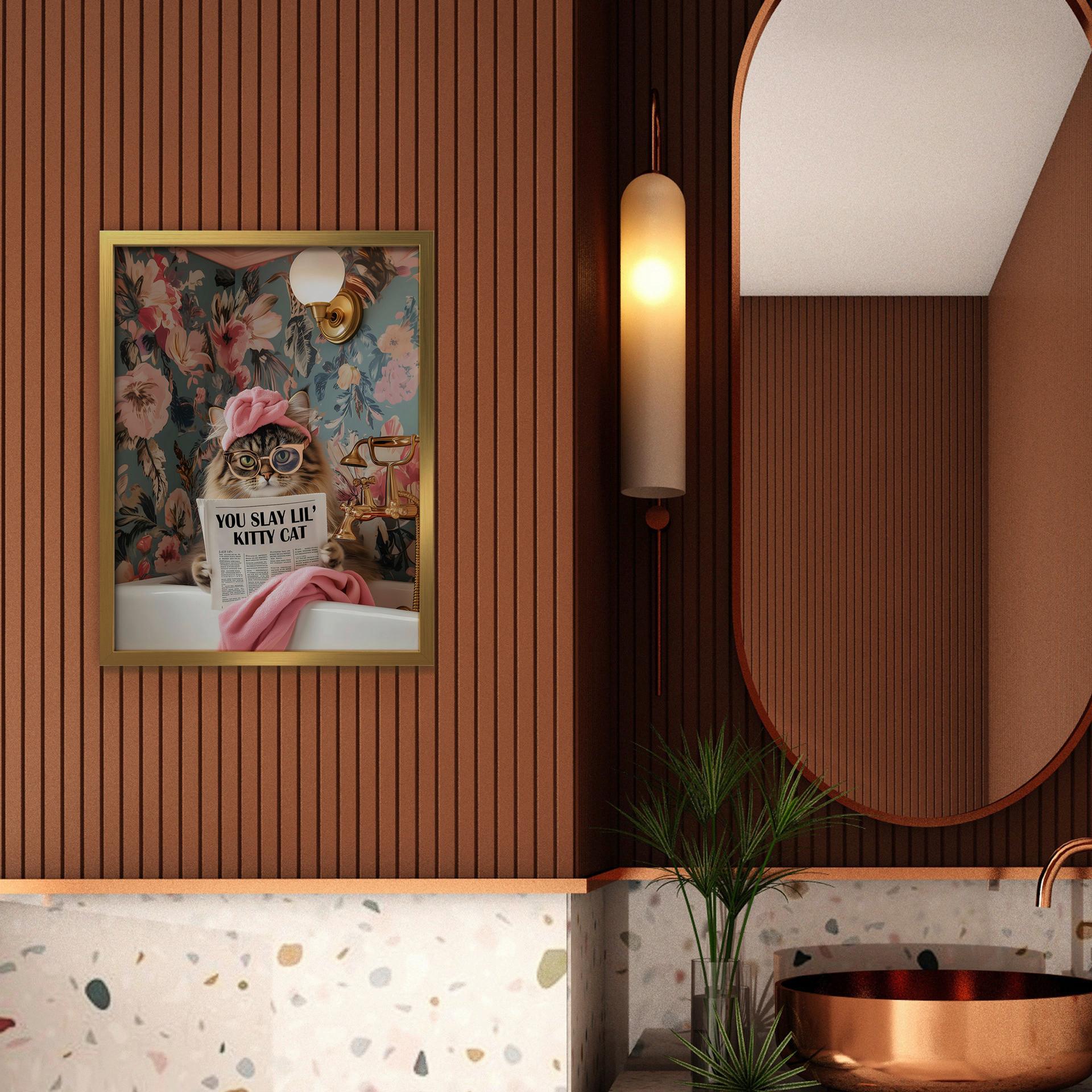 TAVLA VOUS I - multicolor/guldfärgad, papper/trämaterial (30/40cm) - Mömax