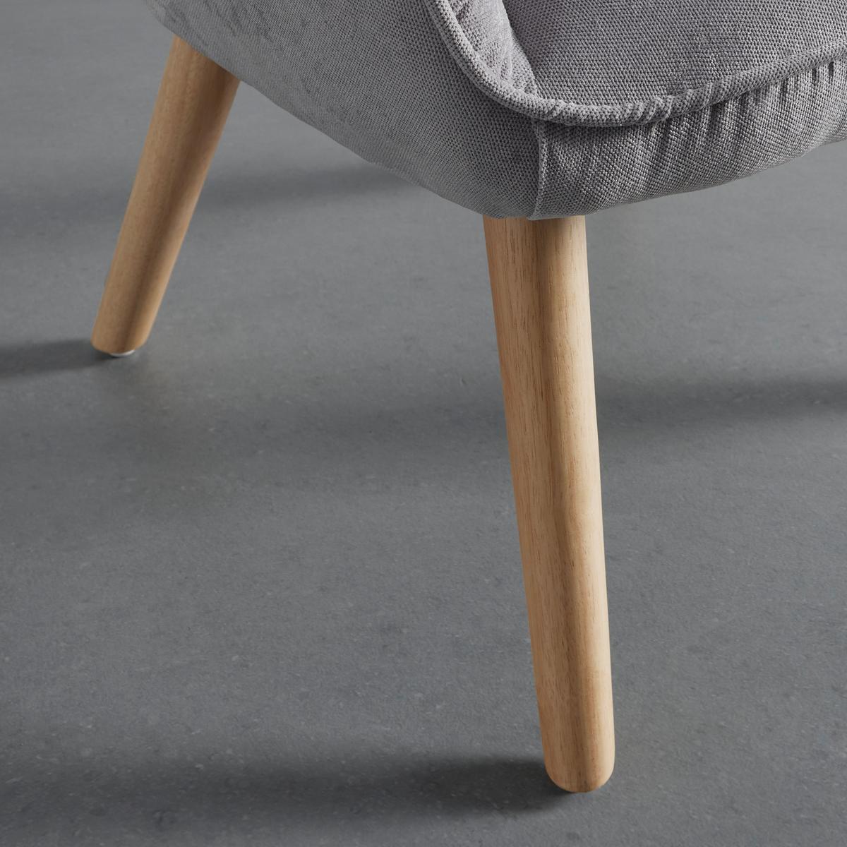 FOTEL RELAKSACYJNY NATALIE - kolor naturalny/jasnoszary, Modern, metal/drewno (64/99/68cm) - Bessagi Home