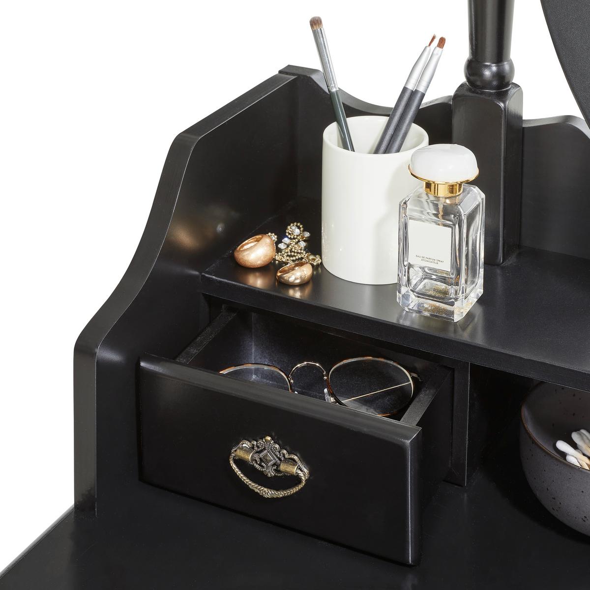 TOALETKA NORA - kolor brązu/czarny, Trend, materiał drewnopochodny/metal (76/146/40cm) - Landscape