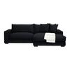 Ecksofa Pedro Schwarz - Schwarz, MODERN, Textil (265/83/180cm) - Mömax