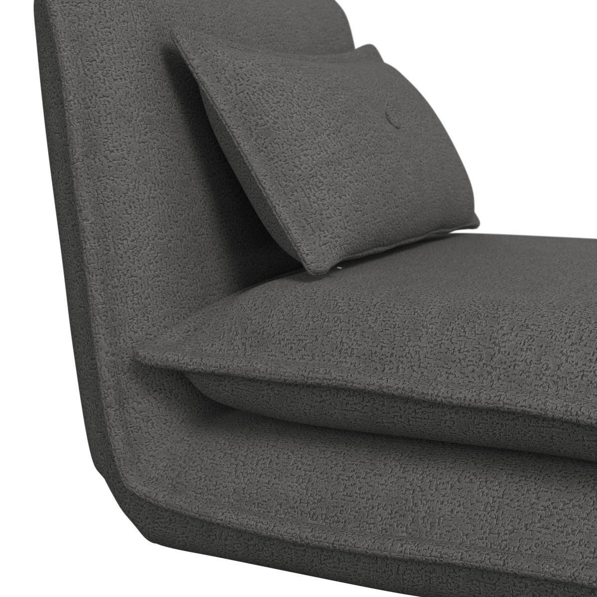 Fekvőfotel Tamara - sötétszürke, Modern, textil/fém (82/31/69cm) - Bessagi Home