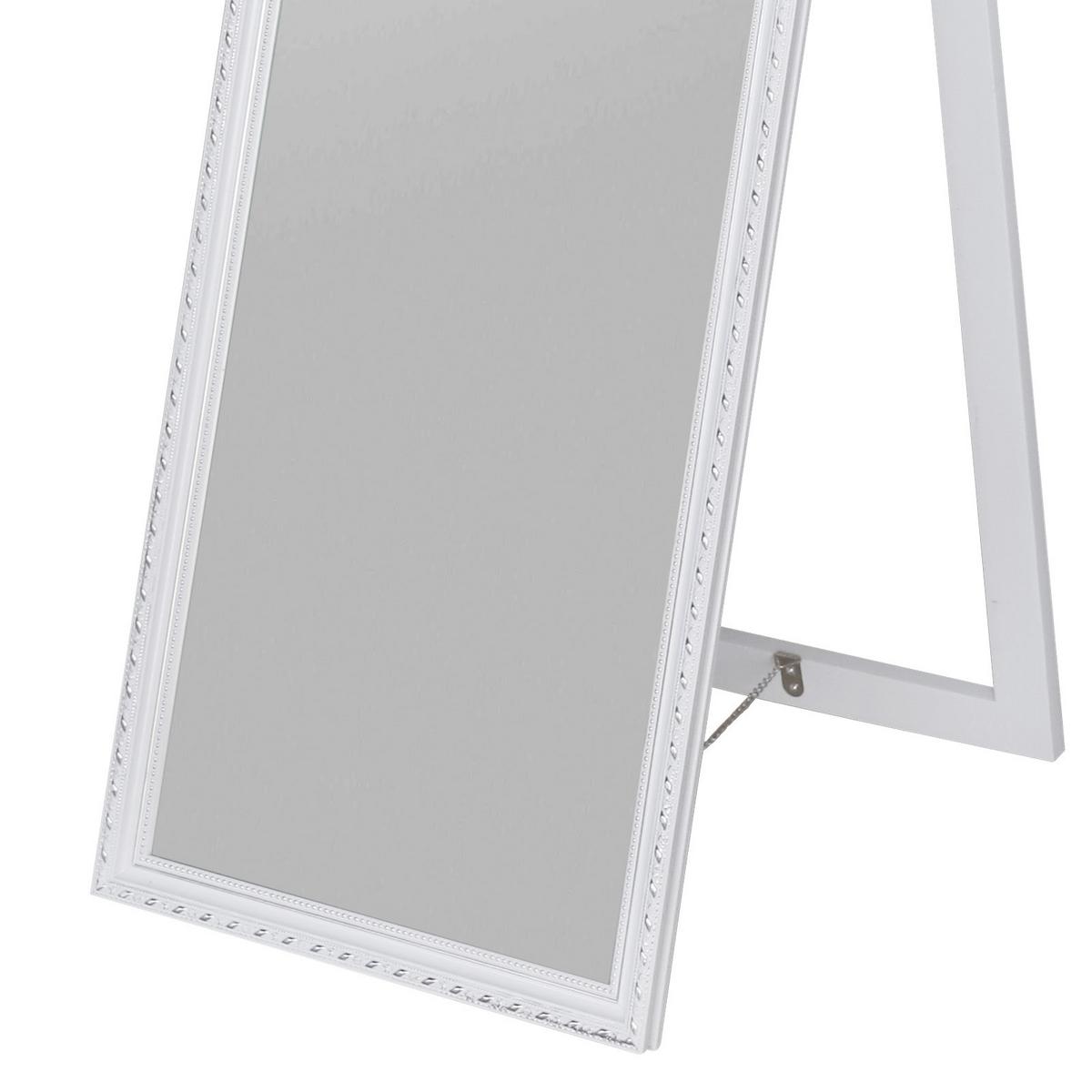 Podno Ogledalo Pisa - bijela/srebrne boje, Moderno, staklo/drvo (34/160/2,3cm) - Modern Living