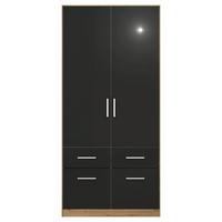 Ormar Sa Klasičnim Vratima Berlin - boja hroma/siva, Moderno, pločasti materijal/plastika (91/197/54cm) - Modern Living