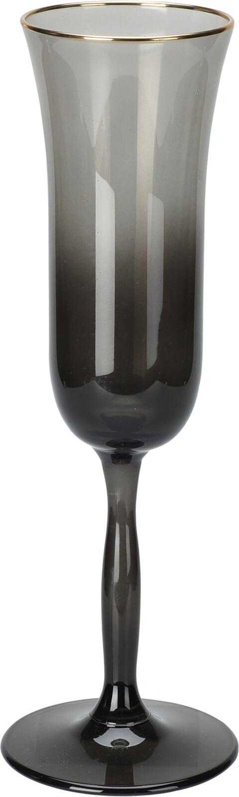 Pezsgőspohár Smokey Champagne - Üveg (6,5/23cm)