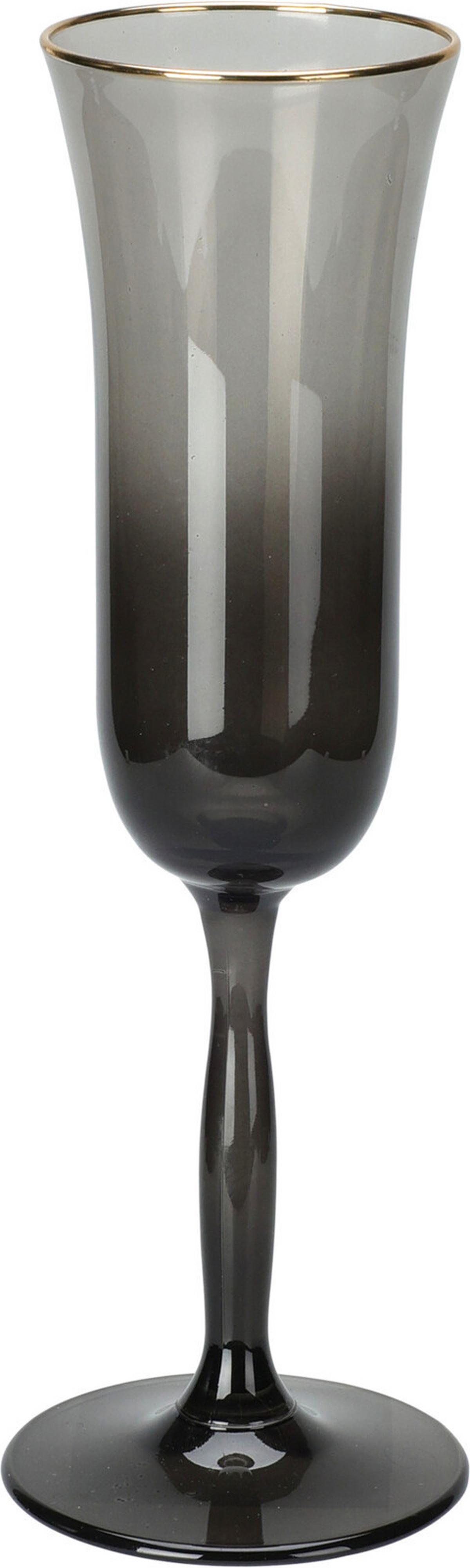 Pezsgőspohár Smokey Champagne - Üveg (6,5/23cm)