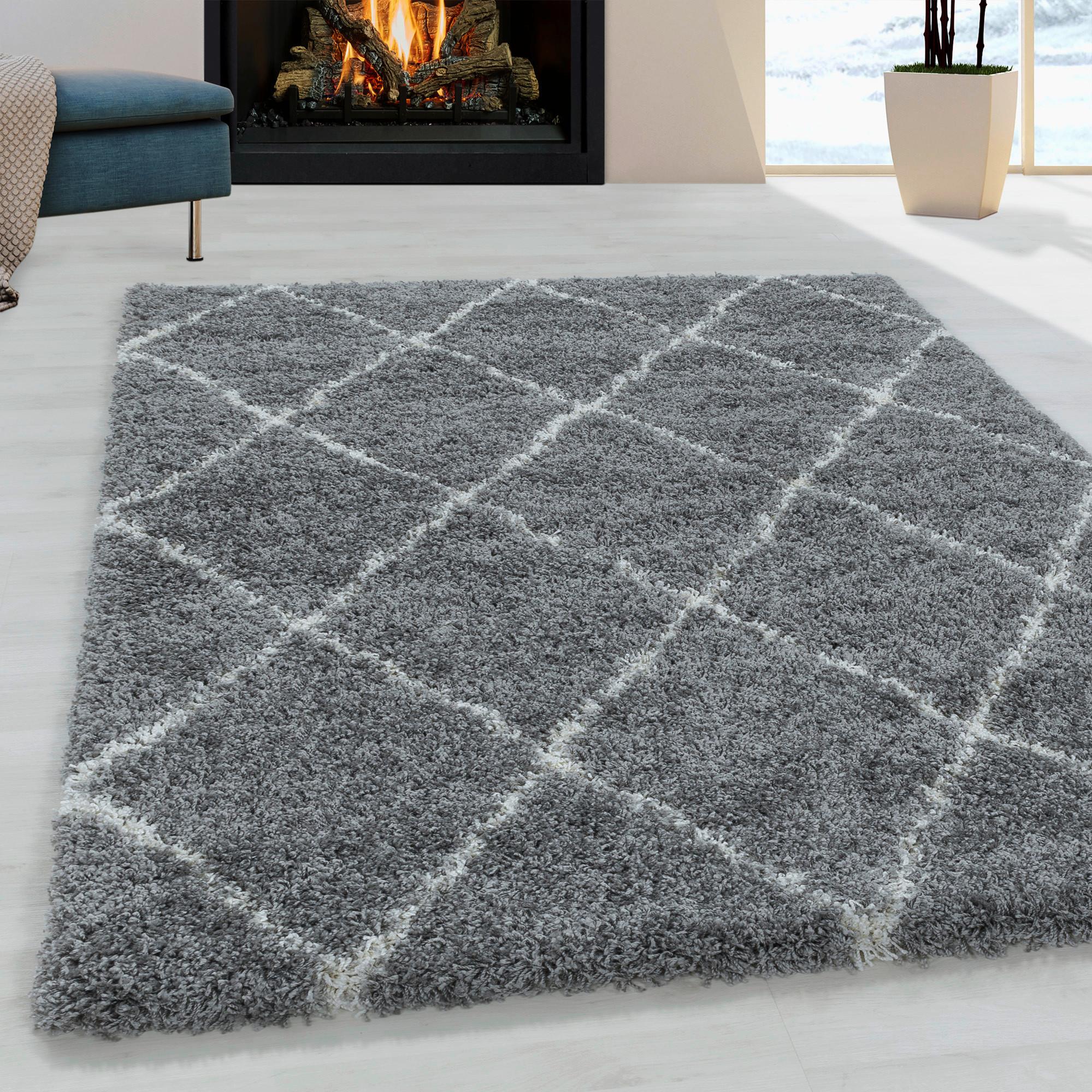Hochflorteppich Alvor Grau ca. 280x370cm - Grau, Basics, Textil (280/370cm)