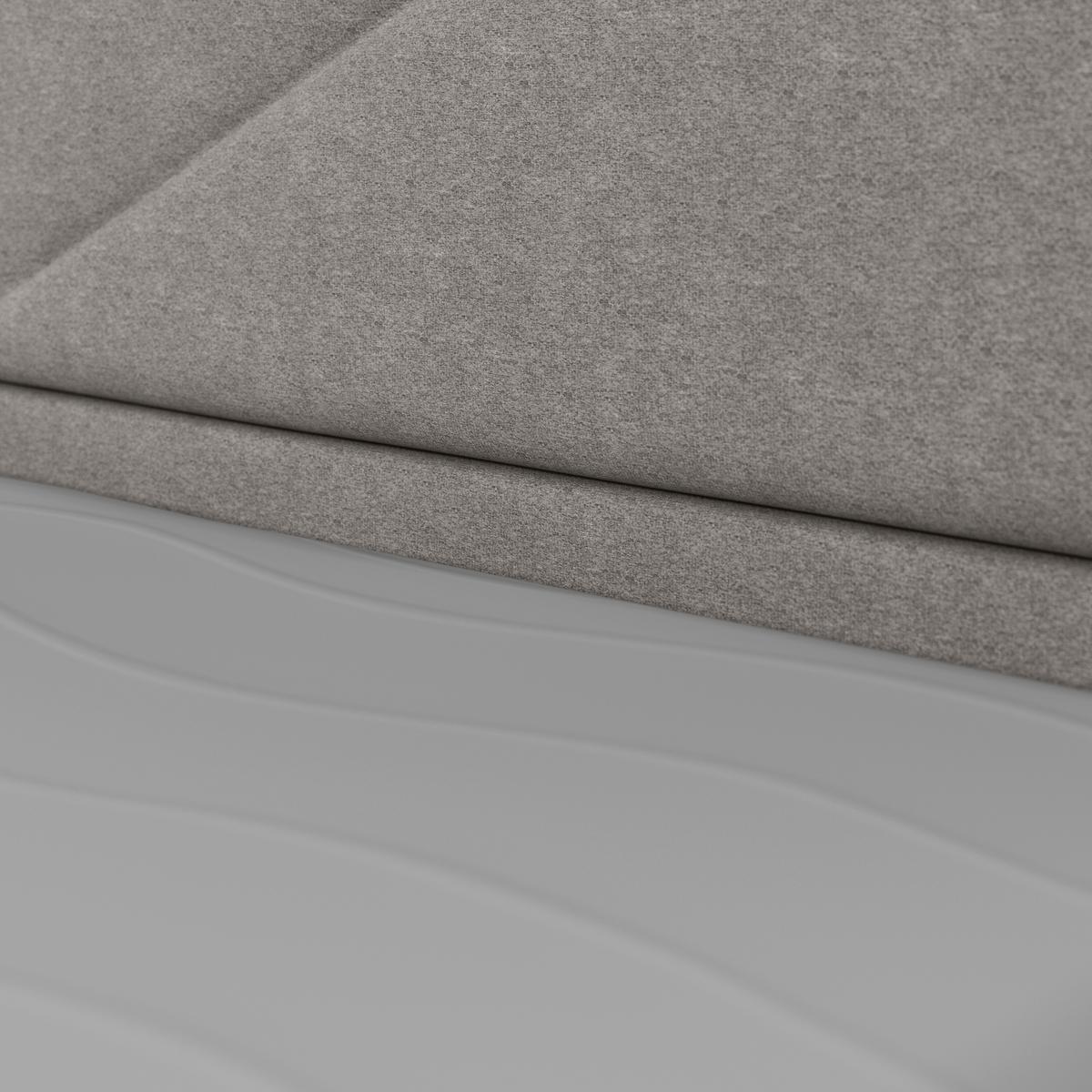 Boxspringbett Lima ca. 180x200 cm Silberfarben - Silberfarben/Schwarz, MODERN, Karton/Holzwerkstoff (180/200cm) - MID.YOU