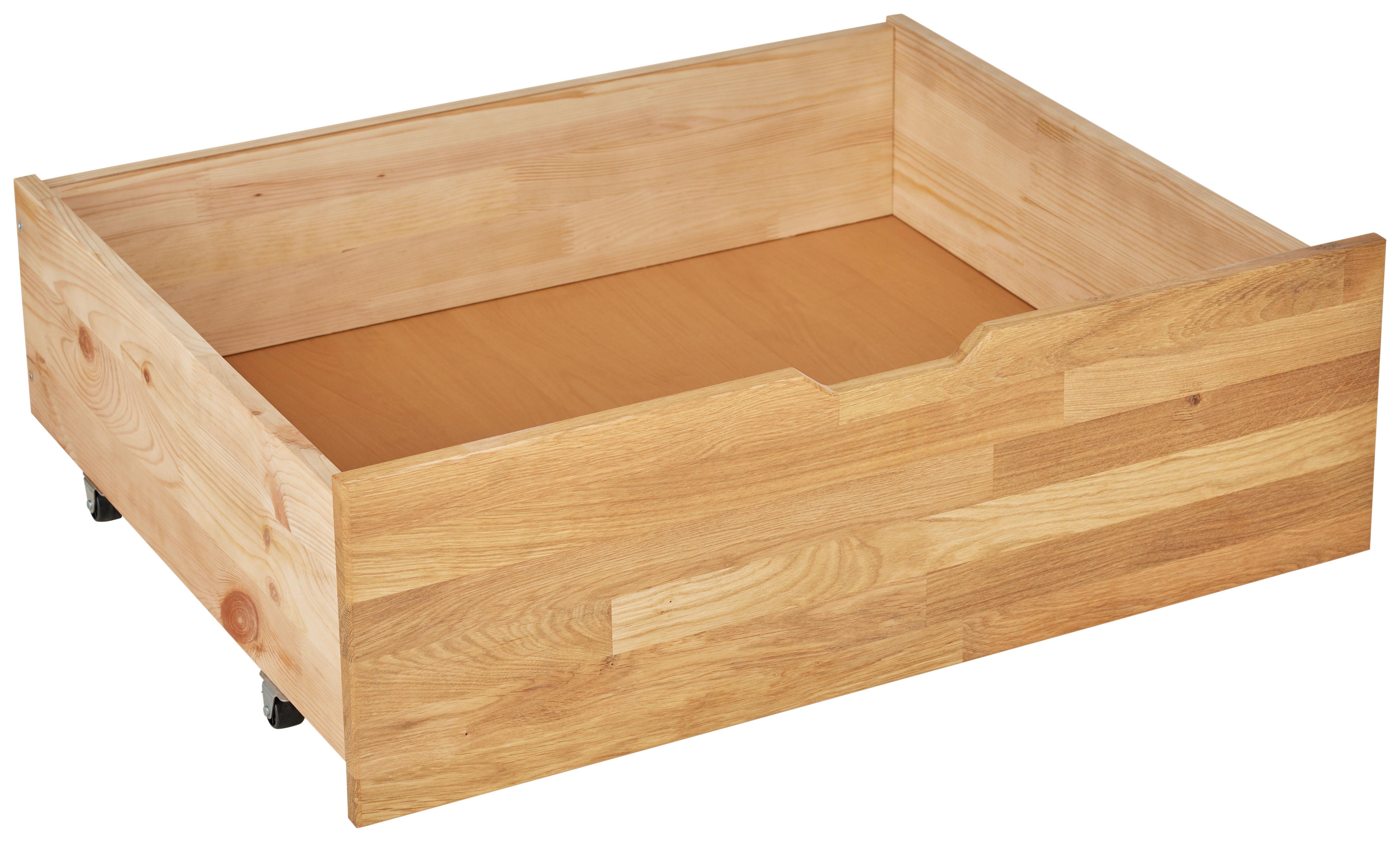 Bettschubkasten Darja in Wildeiche, 2er Set - Wildeiche, KONVENTIONELL, Holz/Kunststoff (83/26/68cm) - Based