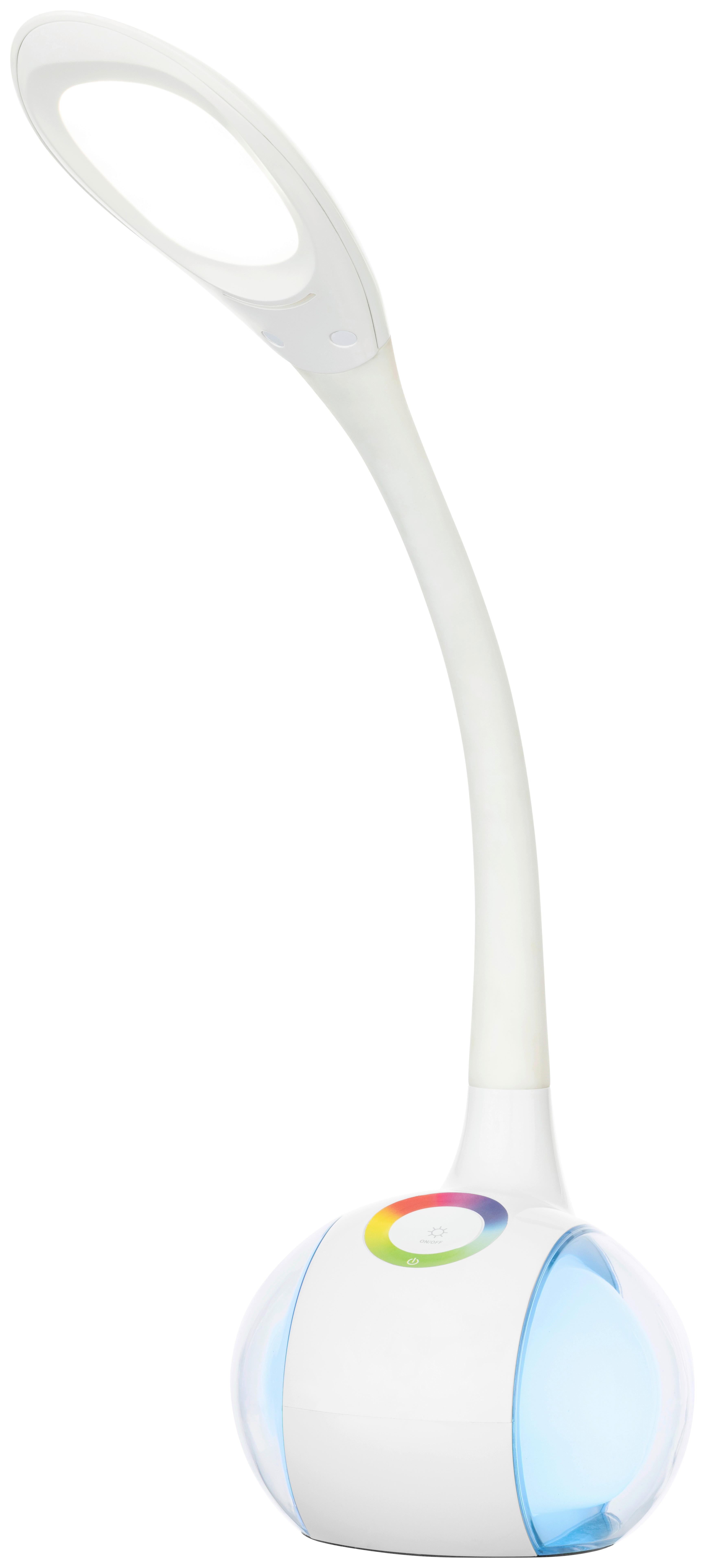 SKRIVBORDSLAMPA NIHAT - vit, Modern, plast (12,5/12,5/34cm) - Mömax