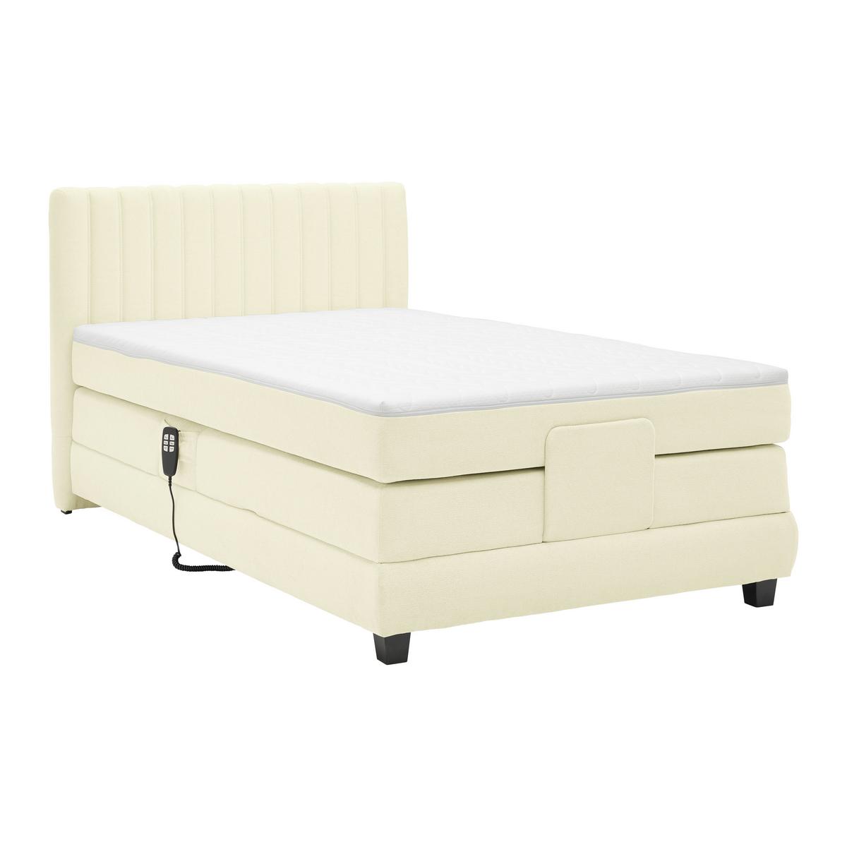 PAT BOXSPRING DIXON - ecru, Konventionell, lemn/textil (120/200cm) - Premium Living