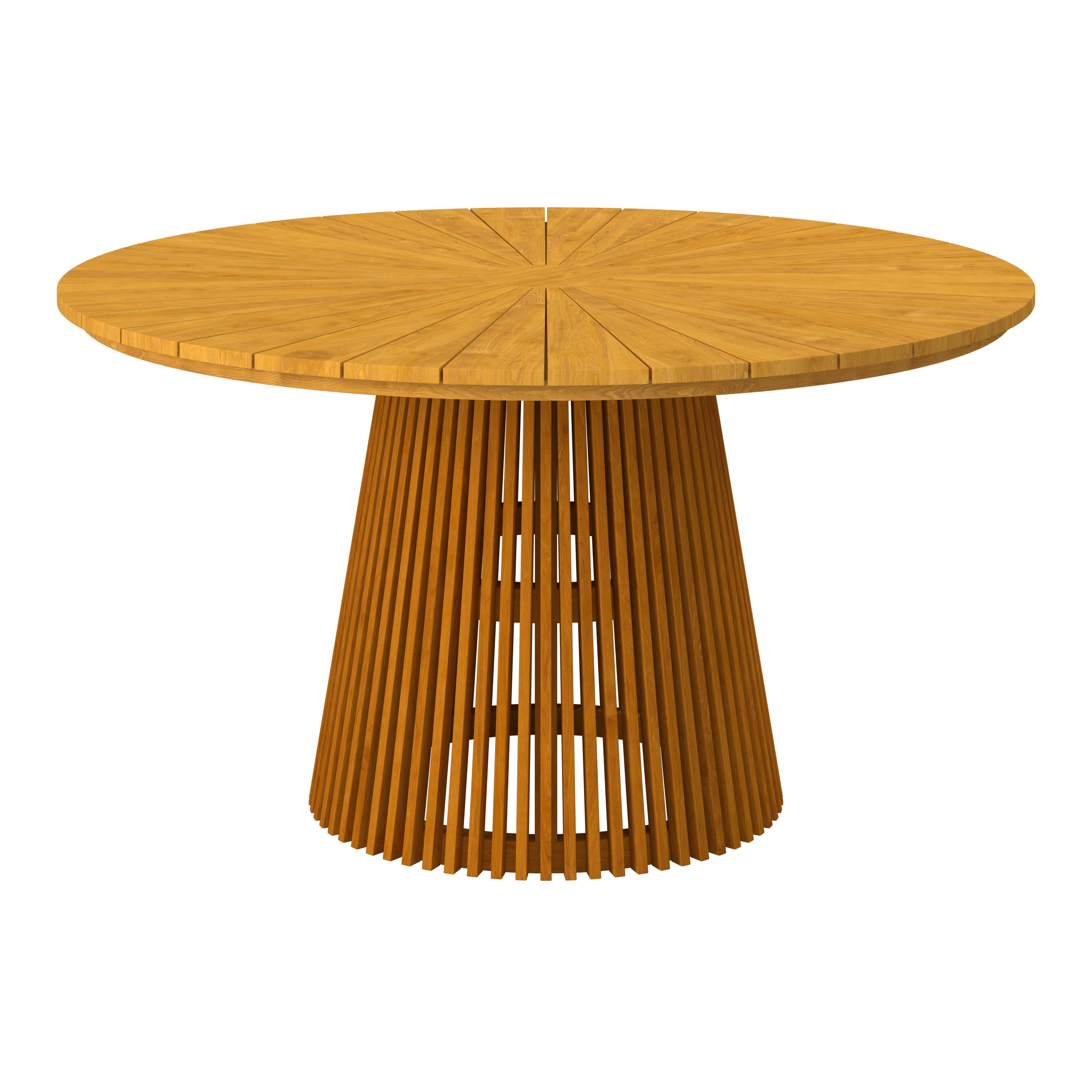 UTEBORD SANJA - teakfärg, Modern, trä (140/76cm) - Bessagi Garden