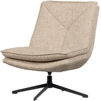 SESSEL Milaro Naturfarben B: 75cm - Schwarz/Naturfarben, Design, Textil/Metall (75/88/94cm) - Livetastic