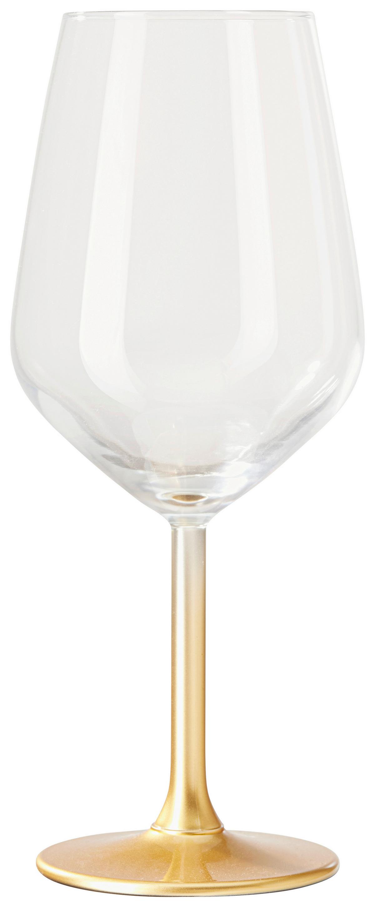 Borospohár Leo - aranyszínű, Romantik / Landhaus, Üveg (6,4/22cm) - Modern Living