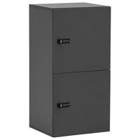 Garderobna Omara Locked, Bela - bela/antracit, Design (45,4/92,6/40,7cm) - MID.YOU