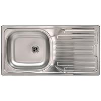 Spüle SB86 - Edelstahlfarben, Design, Metall (86/43,5cm) - HKT