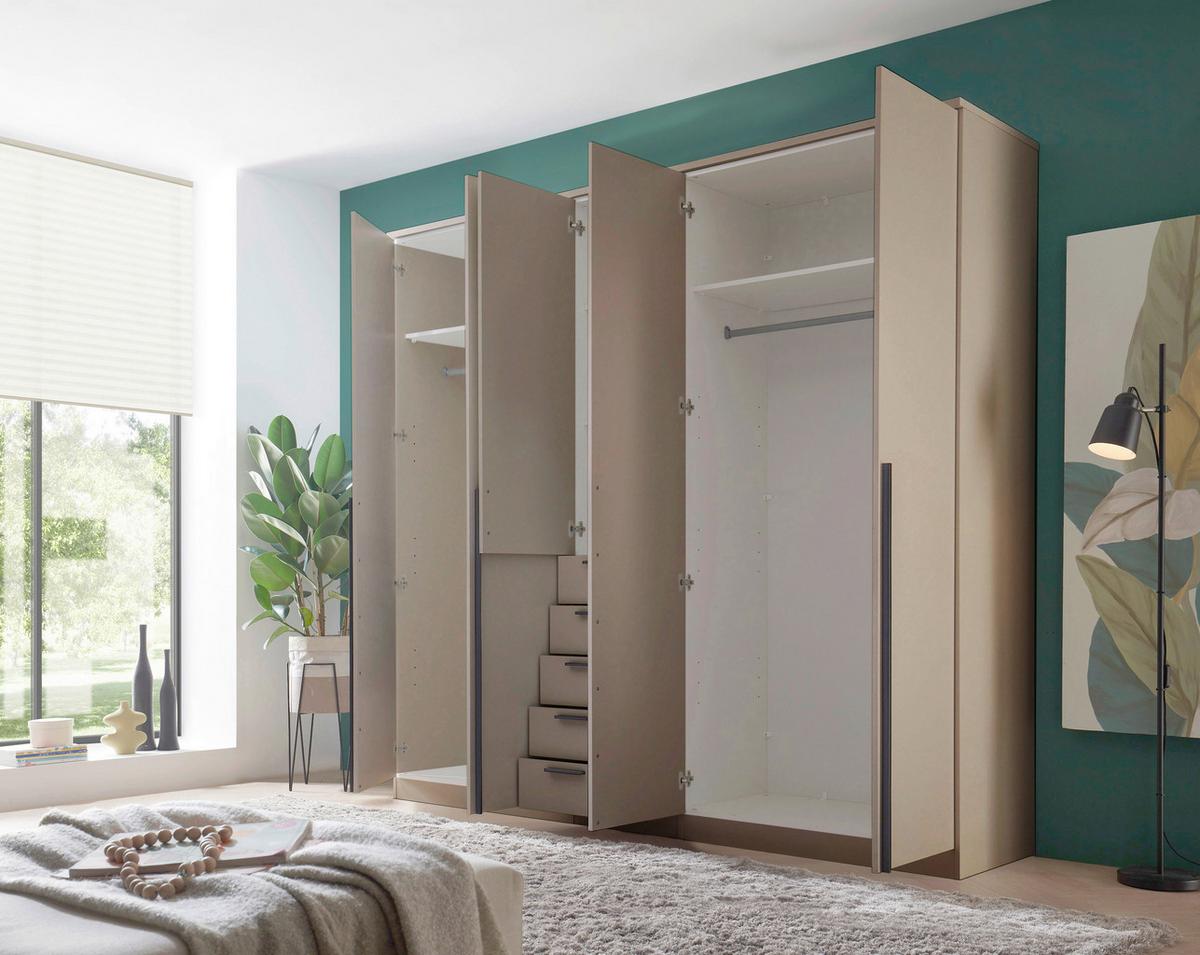 Ormar S Klasičnim Vratima Arnis - kašmir/crna, Konvencionalno, drvni materijal/plastika (225/210/52cm) - Modern Living