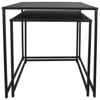 Set de măsuțe suprapuse BALI - gri închis, Modern, metal/material pe bază de lemn - Modern Living