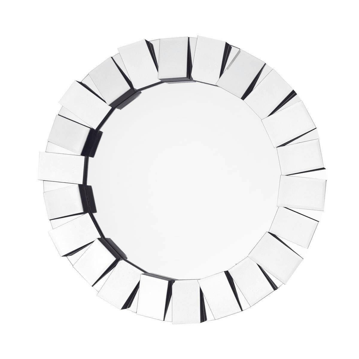 Wandspiegel Fortuna Silber Metall D ca. 80 cm - Silberfarben, Basics, Glas/Metall (80/80/5cm) - Kayoom