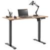 SKRIVBORD EMIL II - svart/ek Artisan, Modern, metall/trämaterial (120/72-118/60cm) - Mömax