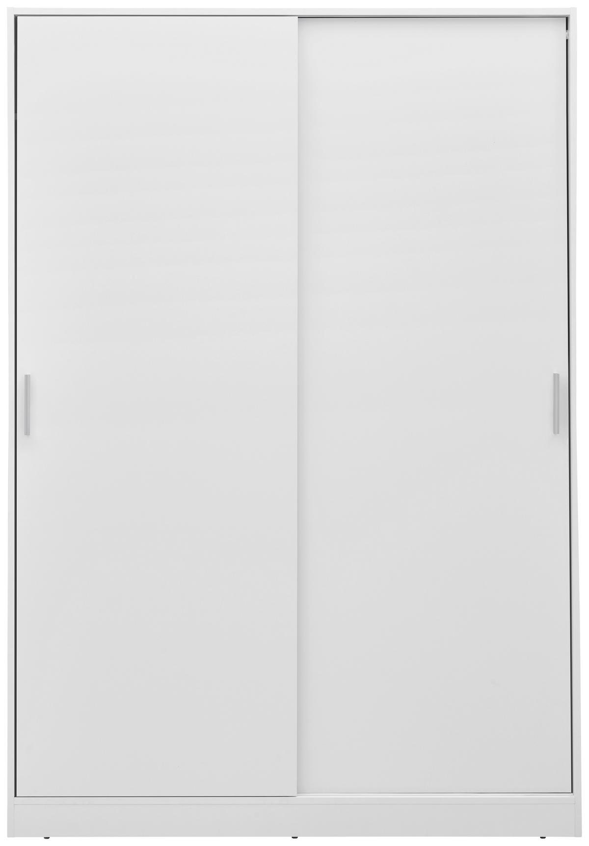 Ormar S Kliznim Vratima Mika - bijela/boje kroma, Konvencionalno, drvni materijal/plastika (140/205/60cm) - Modern Living