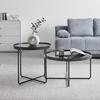SOFFBORD EMMY - svart, Modern, metall/glas (70/55/40/55cm) - Mömax