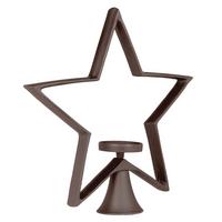 Kerzenhalter Mukayle Braun - Braun, LIFESTYLE, Metall (41/9,5/41,5cm)