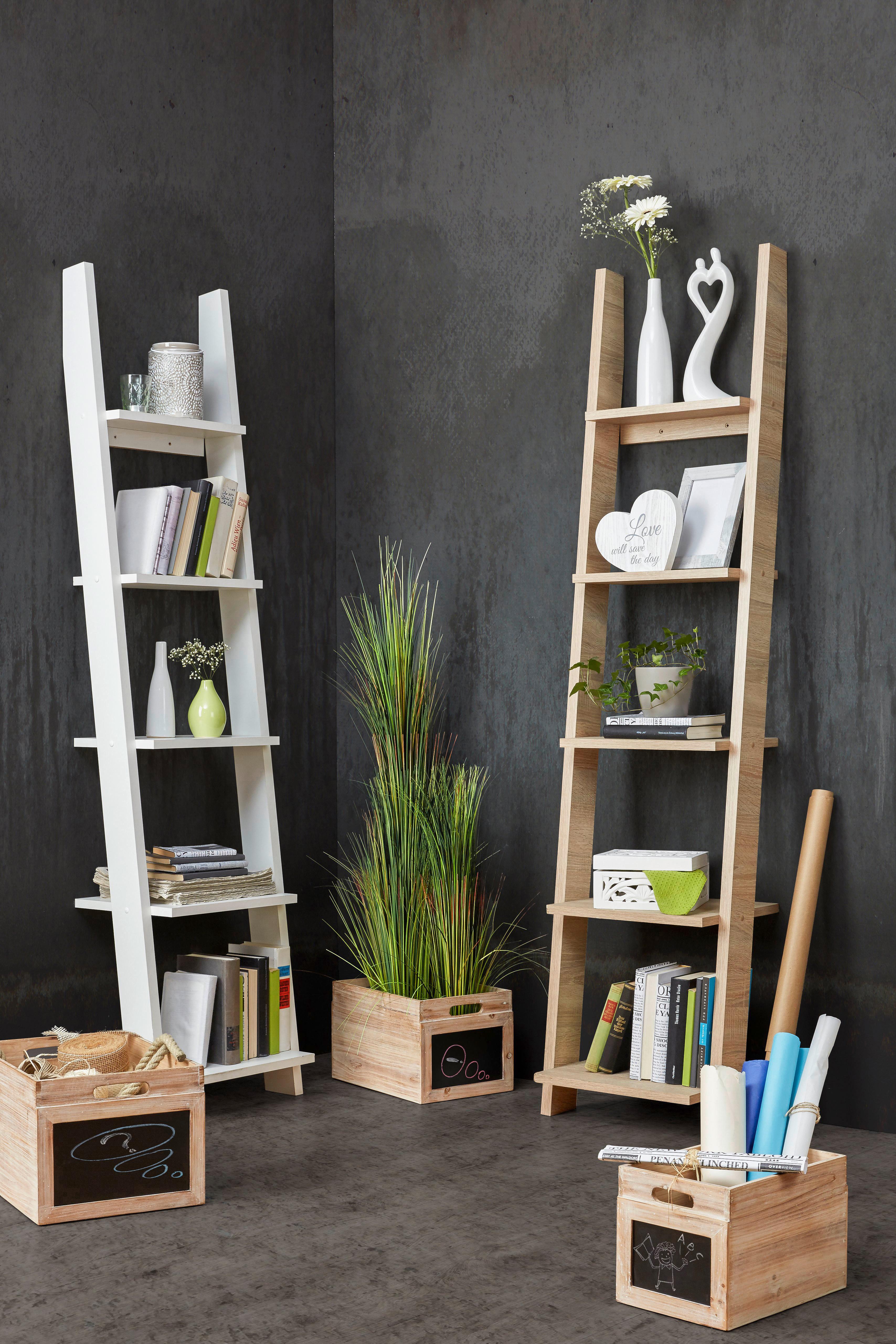 ÉTAGÈRE ÉCHELLE SCALA - blanc, KONVENTIONELL, matériau en bois/bois (41,4/176/34,2cm) - Mömax