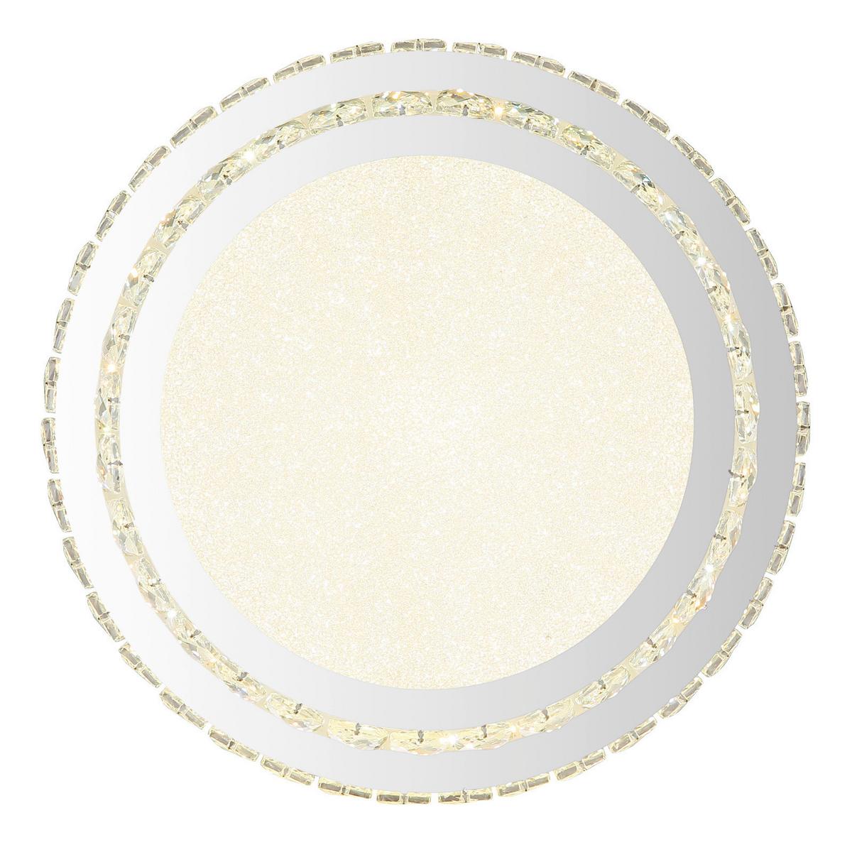 LED-Deckenleuchte Klara Chromfarben/Klar max. 38 Watt - Klar/Chromfarben, KONVENTIONELL, Glas/Kunststoff (40/15.5cm) - Globo