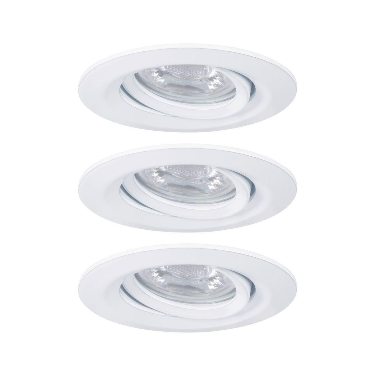 Deckenstrahler Nova Weiß/Alufarben max. 3x4 W - Weiß, Design, Metall (6.6/6.6/6.6cm) - Paulmann