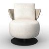 RELAXFÅTÖLJ NORA - beige/svart, Modern, metall/trä (80/80/80cm) - Bessagi Home