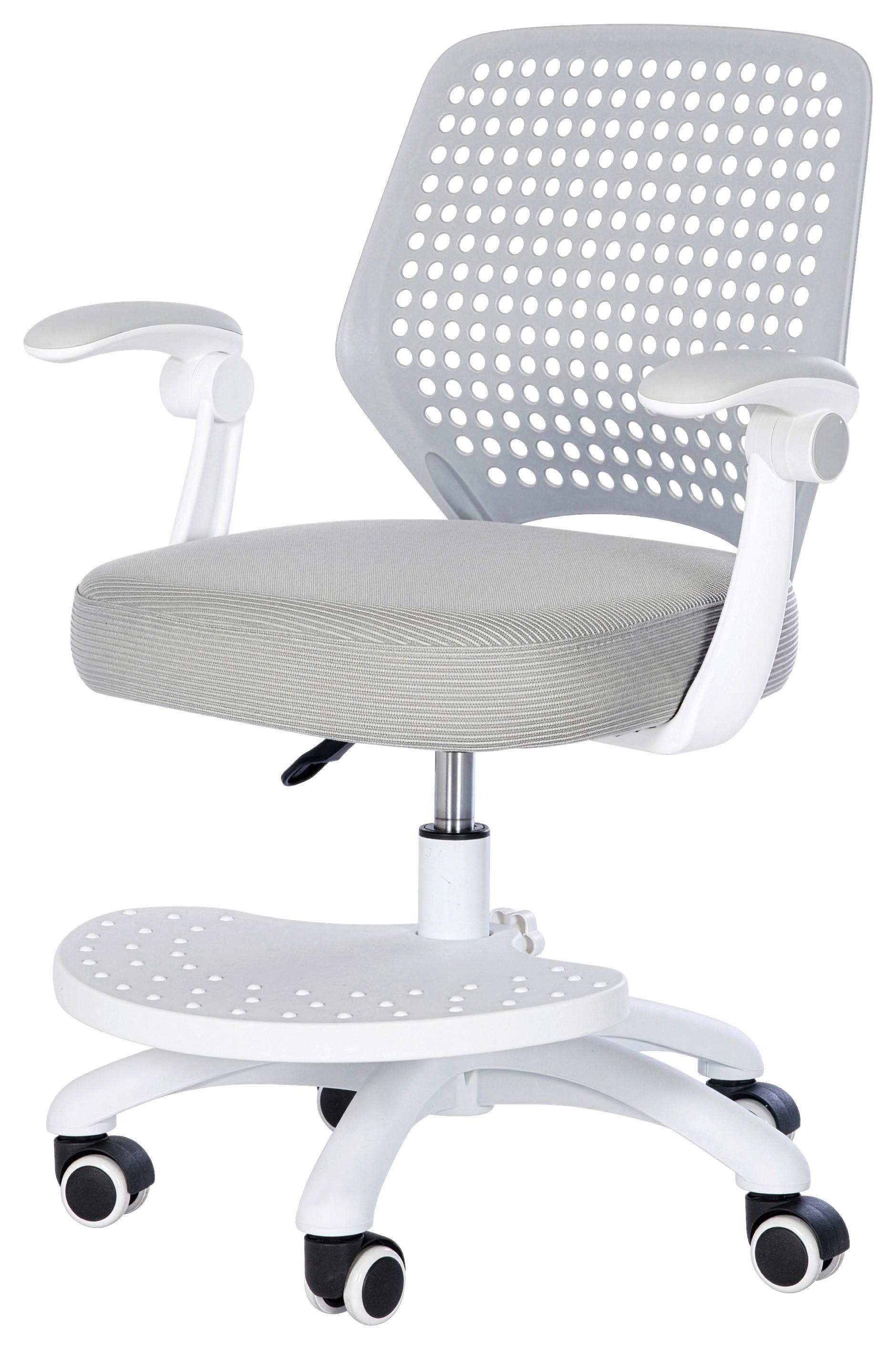 Ifjúsági Forgószék Smart Grow - világosszürke/fehér, Modern, műanyag/faalapú anyag (55/71,5-81,5/45cm) - Roba