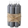 Stabkerzenset Melia I in Grau, 7 Stück - Grau, Design (2,2/11cm) - Modern Living