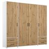 Ormar S Klasičnim Vratima Voyager - bijela/siva, Moderno, drvni materijal/plastika (187/194/53cm) - Modern Living