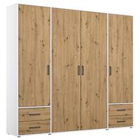 Ormar S Klasičnim Vratima Voyager - bijela/siva, Moderno, drvni materijal/plastika (187/194/53cm) - Modern Living