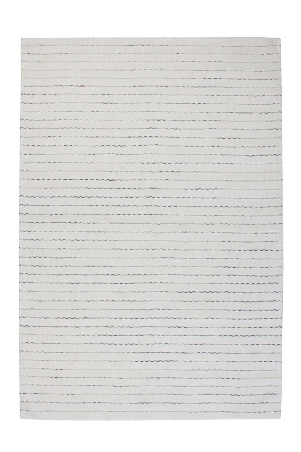 Flachwebeteppich Prime 110 Weiß / Grau 120x170 - Weiss/Grau, Basics, Textil (120/170cm) - Kayoom