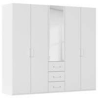 Omara S Klasičnimi Vrati Evelyn, Bela - bela, Design, umetna masa/steklo (251/223/60cm) - Novel
