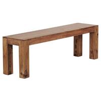 Sitzbank "Mumbai", sheeshamfarben - Sheeshamfarben, MODERN, Holz (160/45/35cm) - MID.YOU