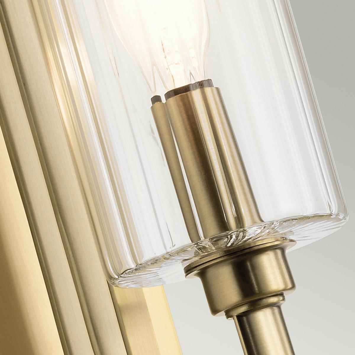 Wandleuchte Kimrose Messingfarben max. 40 Watt - Messingfarben, KONVENTIONELL, Glas/Metall (33,5/11,5/16cm) - Elstead Lighting