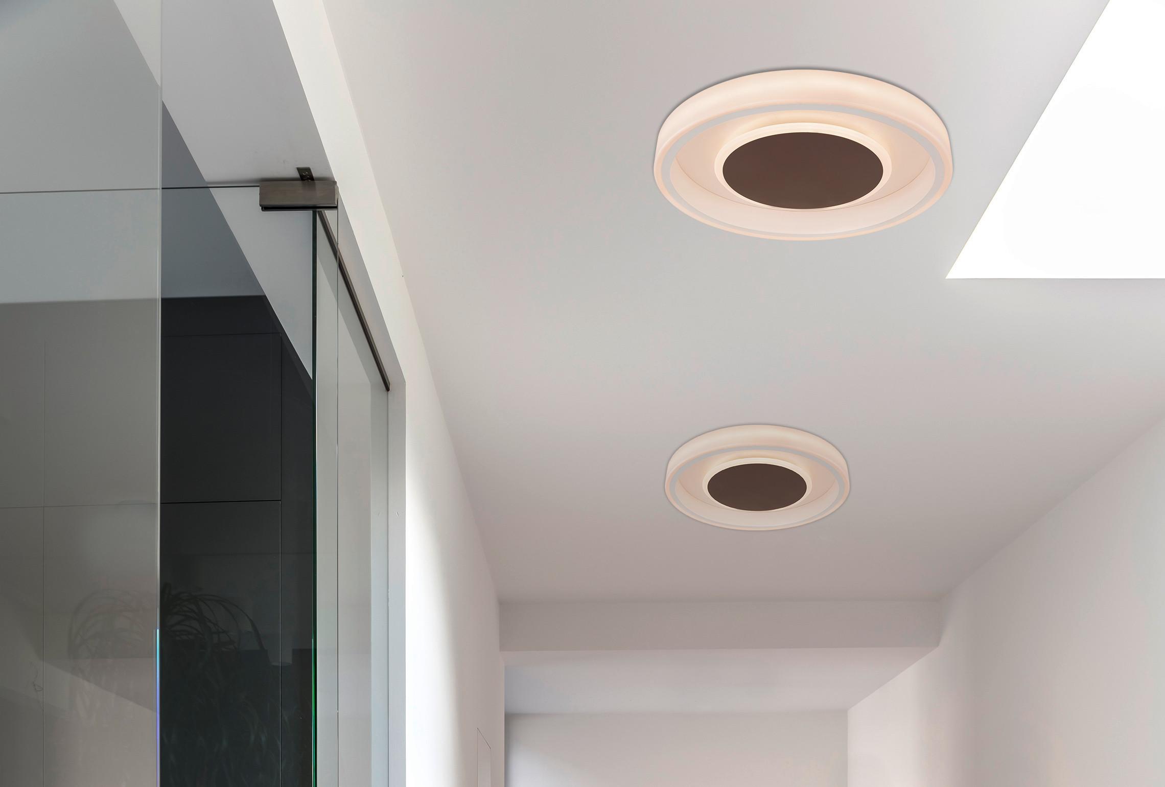 Led Mennyezeti Lámpa 48398-40 Goffi - barna/opál, Konventionell, műanyag/fém (50/9cm)