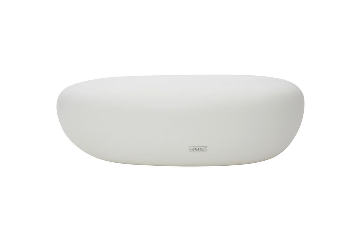 Loungetisch Hawaii Faserbeton Weiß - Weiß, KONVENTIONELL, Stein (99/71/32cm) - Gardenson