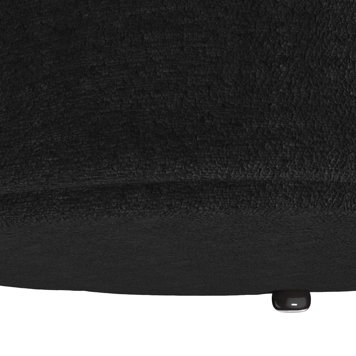 Couchtisch Kira Chenille Schwarz/Walnuss - Schwarz, MODERN, Holz/Textil (86/86/43cm) - Bessagi Home