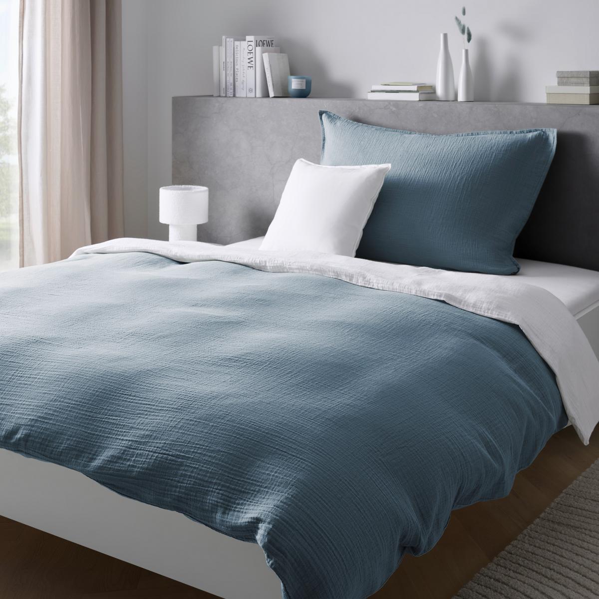 Bettwäsche Melania Graublau ca. 140x200cm - Graublau, LIFESTYLE, Textil (140/200cm) - Mömax
