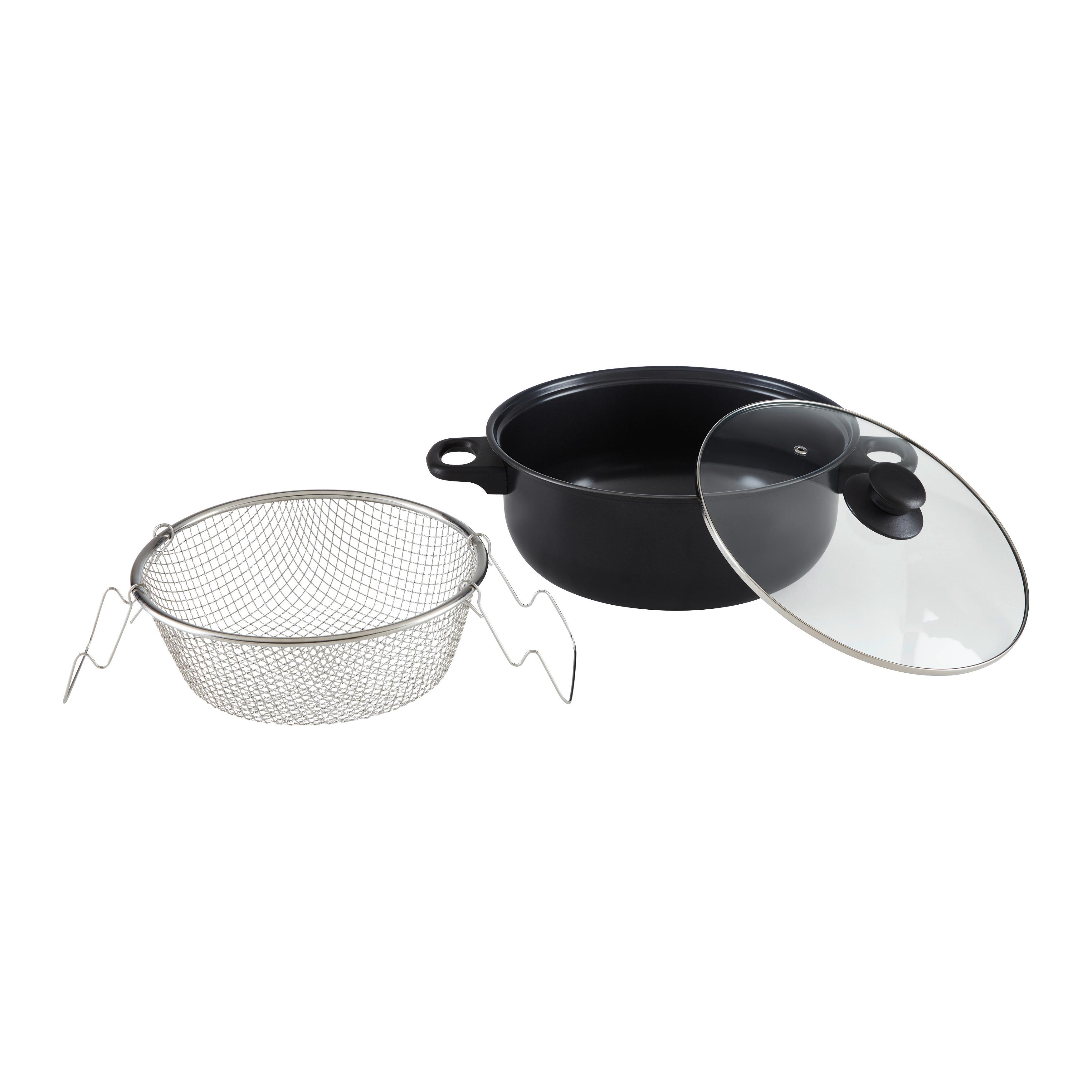Fritiertopf Fryer In Schwarz - Klar/Schwarz, Konventionell, Glas/Kunststoff - Modern Living