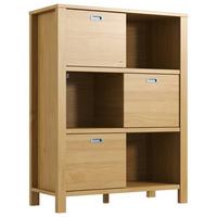 Regal Eterno, Naravne Barve - srebrne barve/naravne barve, Konvencionalno, kovina/leseni material (100/130/43cm) - Modern Living