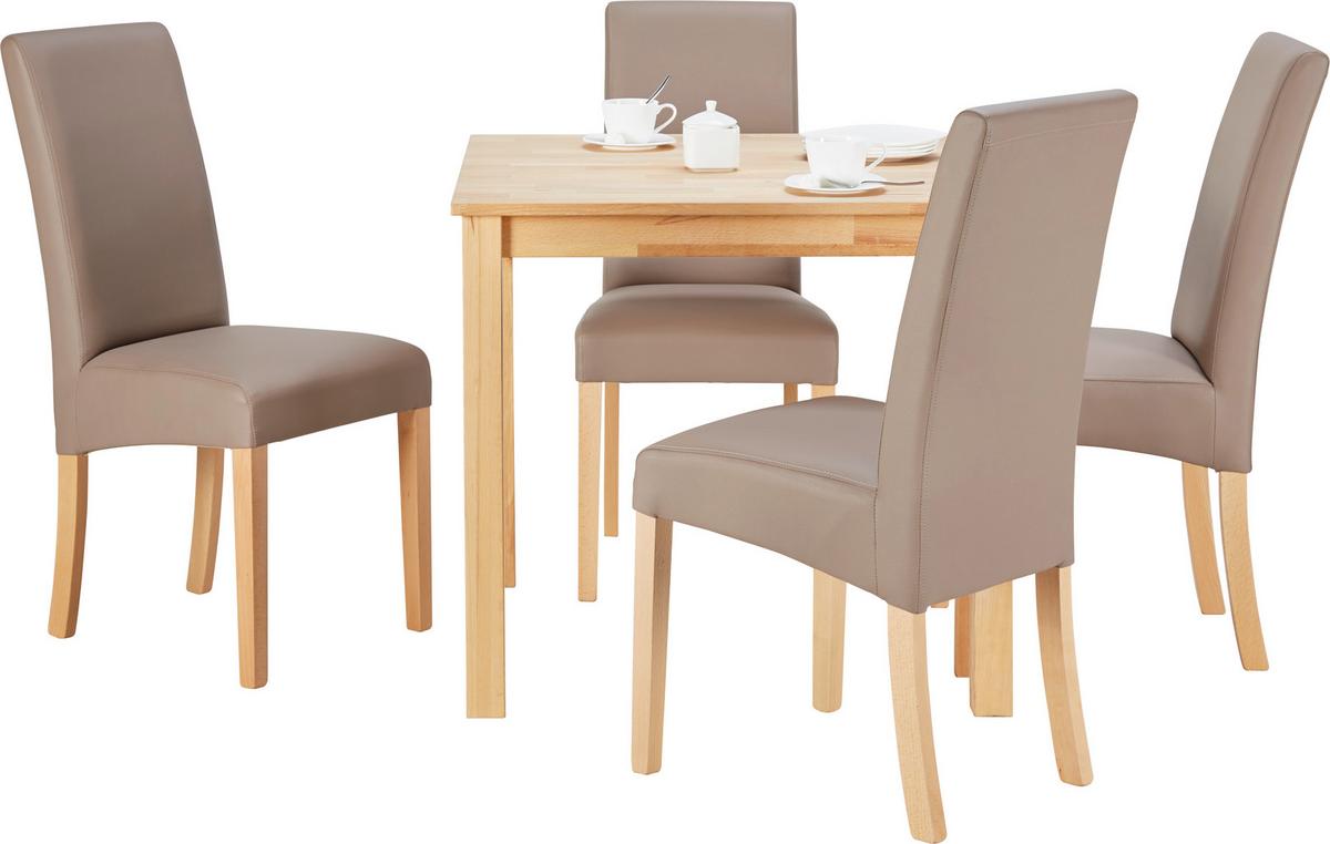 KRZESŁO PROMO - kolor naturalny/taupe, Lifestyle, tkanina/drewno (42/95/57cm) - Carryhome