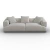 SOFFA TALIA - brun/grå, Modern, trä/textil (237/60,5/98cm) - Bessagi Home