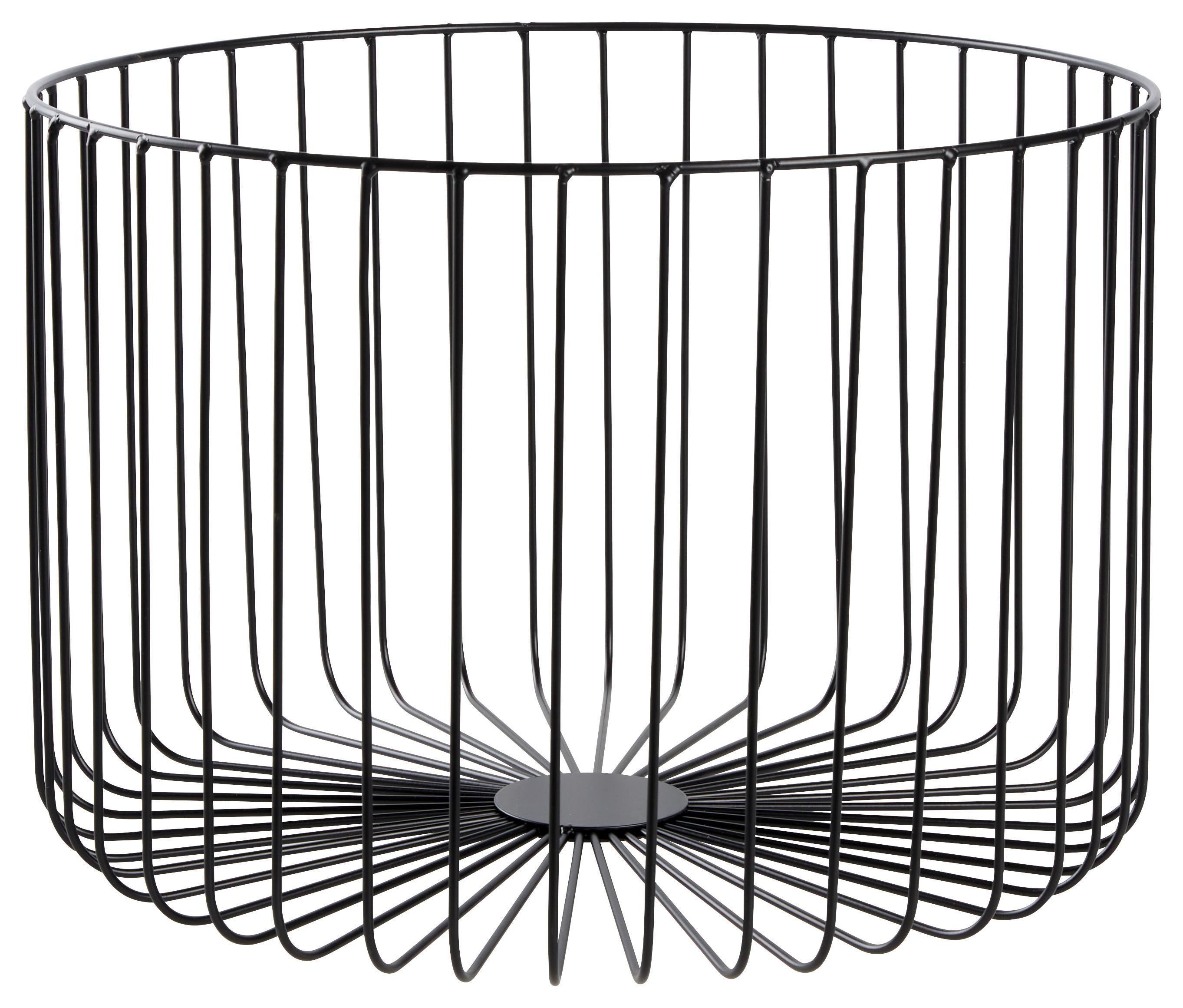 Košara Petra I -Paz- - črna, Basics, kovina (34/23cm) - Modern Living